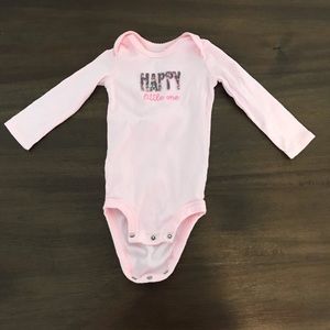 Pink Happy Little One Onesie